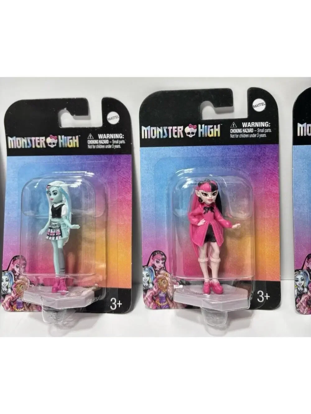 Monster High Ghoul Mini Figures 4pc Set - Draculaura, Frankie, Clawdeen, Lagoona
